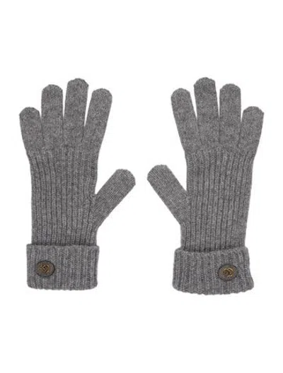 Pre-owned Gucci Knitted Winter Gloves. W/tags In Grey