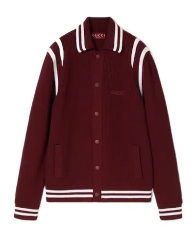 GUCCI GUCCI LOGO EMBROIDERED KNIT CARDIGAN