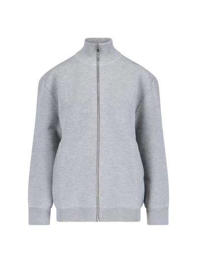Gucci Knitted Zip Cardigan In Grey