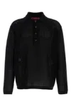 Gucci Black Crochet Polo Shirt In Black