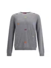 Gucci Men Long Sleeve Crew-neck Cashmere Sweater In Gray