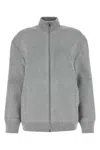 Gucci Cardigan Stand Collar Wool Blend In Grey