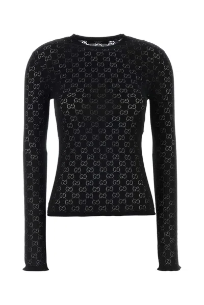 Gucci Knitwear Tops In Black