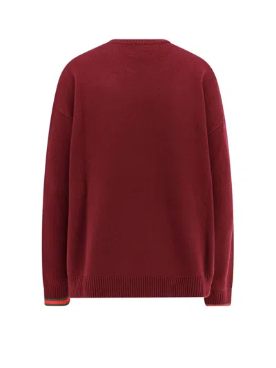 Gucci Oversize Wool And Cashmere Sweater In Red