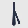 Gucci Interlocking G Silk Jacquard Tie In Blue