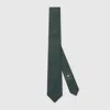 Gucci Horsebit Silk Jacquard Tie In Green