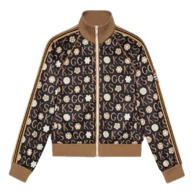 Gucci Ks Gg Patterned Track Jacket 'black Ivory'