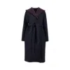 Gucci Reversible Wool And Silk Blend Coat Gg In Blue