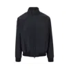 Gucci Gg Ripstop Jacket High Collar Ribbed Cuffs In Blue