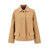Gucci L Cloth Short Jacket In Sand
