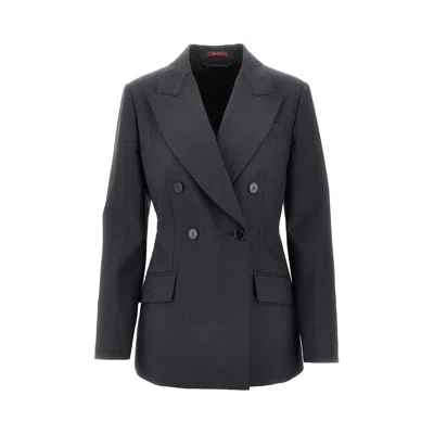 Gucci L Double-breasted Jacket In Gray