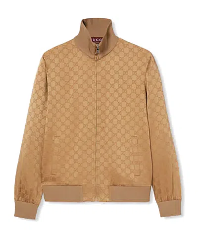 Gucci L S Zip Jkt In Brown