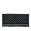 Gucci L Scarf With Interlocking Gg Motif In Black