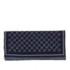 Gucci L Scarf With Interlocking Gg Motif In Blue