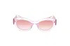 Gucci Womens Pink Gc002254 Round-frame Injected Sunglasses In 003 Pink Pink Red