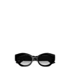 Gucci La Piscine Oval-frame Sunglasses In Black