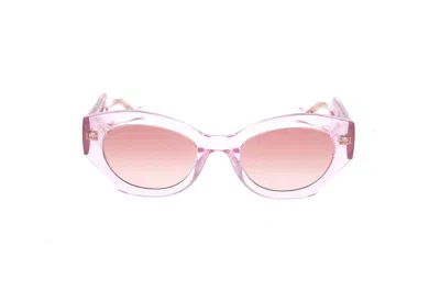 Gucci La Piscine Oval-frame Sunglasses In Pink