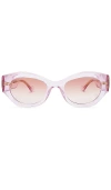 Gucci Interlocking G Round Sunglasses In 粉色