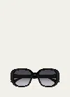 Gucci La Piscine Plastic Square Sunglasses In Black