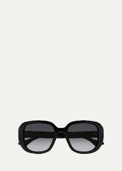 GUCCI LA PISCINE PLASTIC SQUARE SUNGLASSES