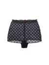 Gucci Culotte In Pizzo Con Motivo Gg All-over In Blue