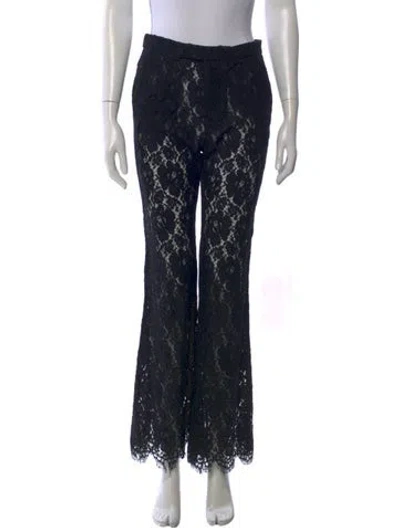Pre-owned Gucci Lace Flared Pants In Blue