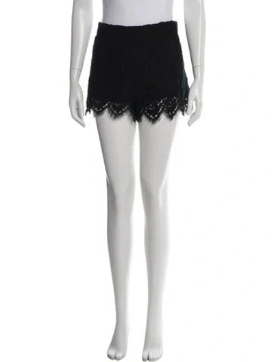 Pre-owned Gucci Lace Mini Shorts In Black