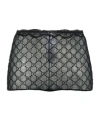 Gucci Sheer Fabric Culottes Lace Detailing In Black