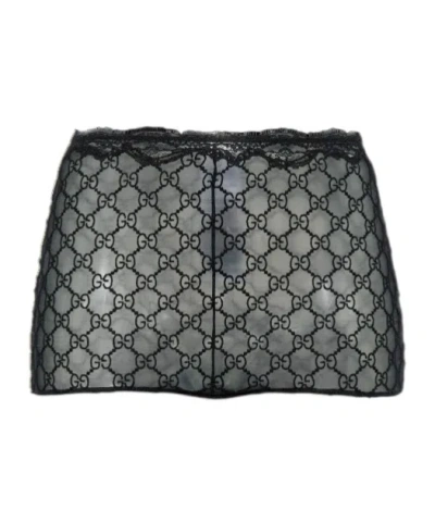 GUCCI GUCCI GG EMBROIDERED LACE CULOTTES