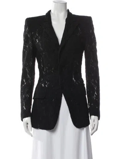 Pre-owned Gucci Lace Pattern Blazer In Gray