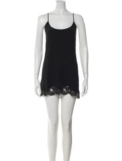 Pre-owned Gucci Lace Pattern Mini Dress W/ Tags In Black