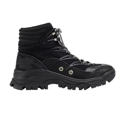 Pre-owned Gucci Lace Up Boot 'black'