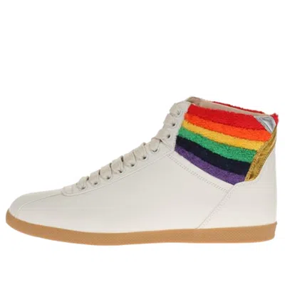 Gucci Lace Up High Top 'rainbow Heel Collar'