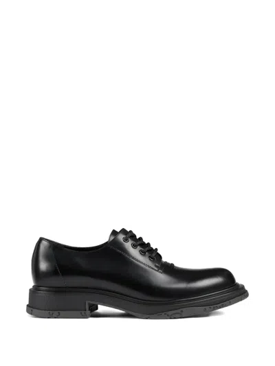 Gucci Lace-up Leather Derby Shoes In Black