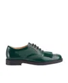 Gucci Lace-up Leather Shoes In Green