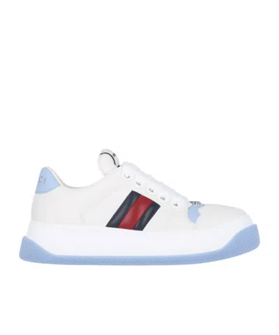 Gucci Lace-up Low-cut Casual Shoes In White