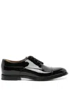 Gucci Patent Leather Lace-up Shoes Lace Up Shoes Black In Black