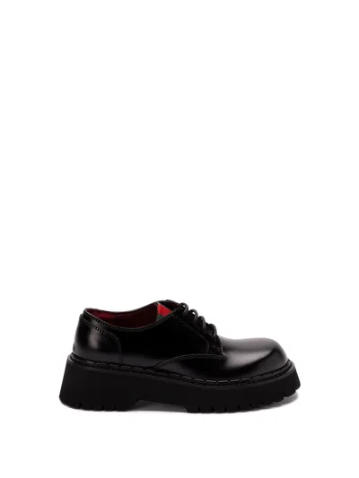 Gucci Lace-up Shoes With `web` In Black  