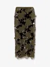 Gucci Womens Sequin-embellished Mid-waist Woven Midi Skirt Deep Oil Mix