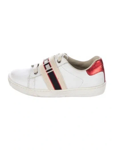 Pre-owned Gucci Kids' Lace-up Sneakers In White