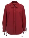 Gucci Curved Hem Shirt With Detachable Ties And Lace