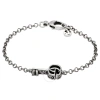 Gucci Ladies 925-sterling Silver Double G Key Bracelet In Silver