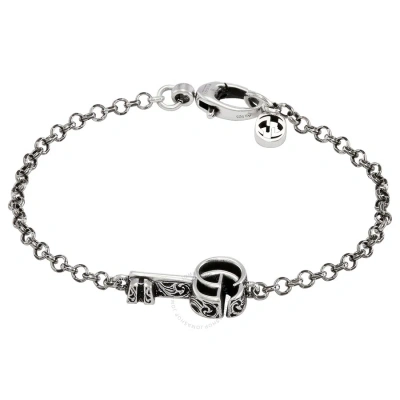 Gucci Ladies 925-sterling Silver Double G Key Bracelet