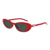 Gucci Eyewear G String Oval Frame Sunglasses In ["grey"]