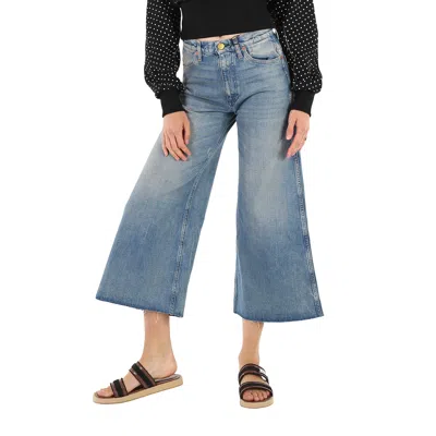 Gucci Ladies Blue Denim Pants With Patches