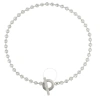 Gucci Silver Toggle Beaded Chain Medium Toggle Necklace In Silver
