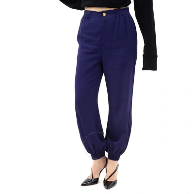 Gucci Ladies Cady Viscose Harem Style Trousers In Blue