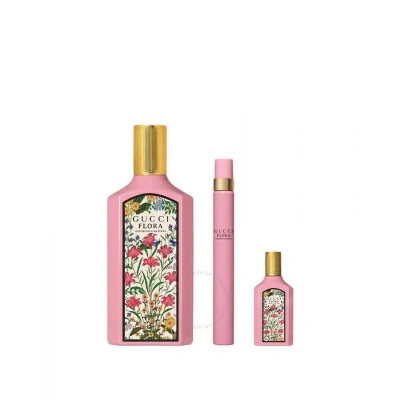 Gucci Ladies Flora Gorgeous Gardenia Gift Set Fragrances 3616303784812 In Red   / Brown