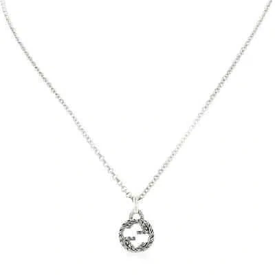 Pre-owned Gucci Ladies Gg Sterling Silver Necklace In Check Description