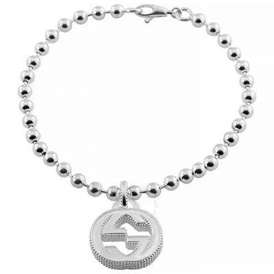 Gucci Ladies Interlocking Gg Charm Bracelet In Silver Tone